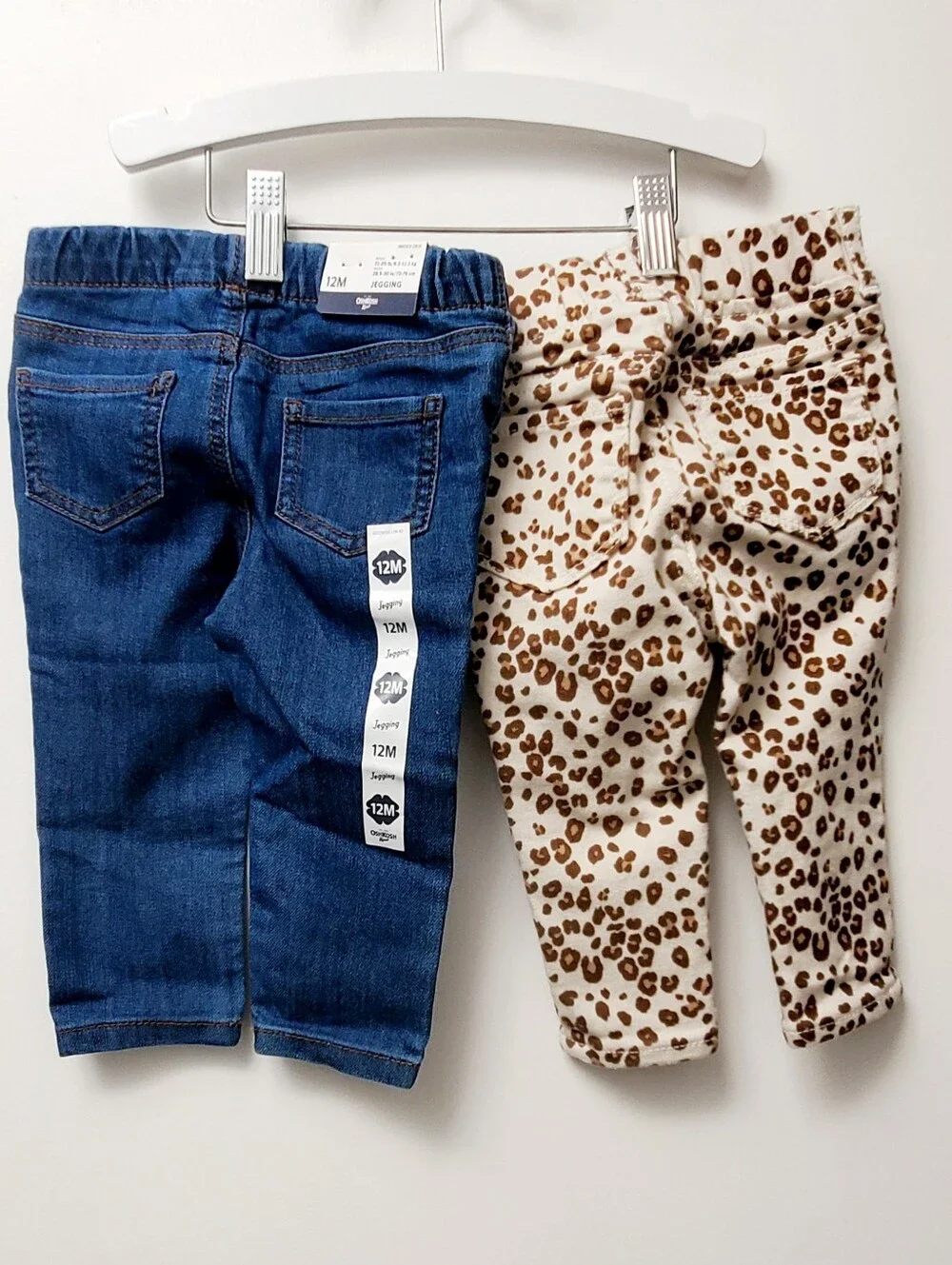 Lot Of 2 Pairs Of Jegging OshKosh And Baby Gap Size 12 Mos